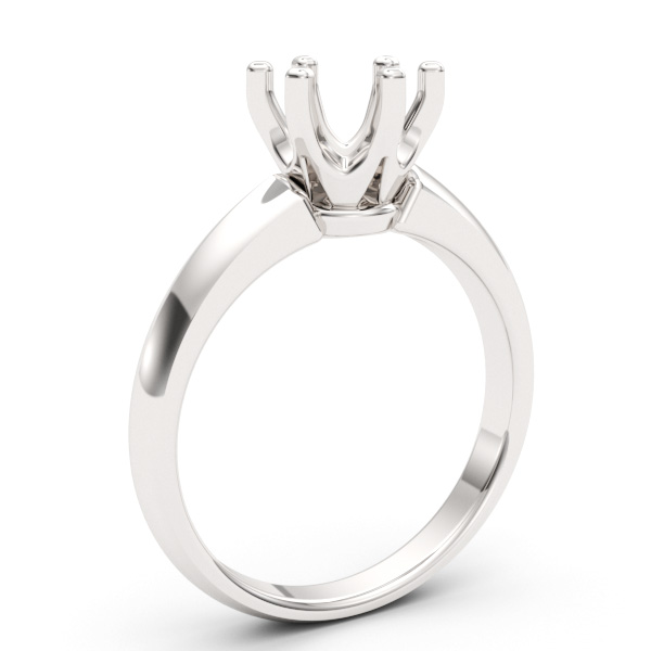 Six Prong Setting Gold Engagement Ring