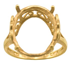 24 x 18 Oval Scroll Design Ring Mountings