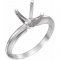 7.0mm Princess Cut Solitaire Ring Setting