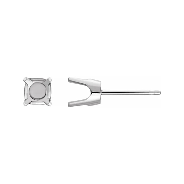 1.0 carat 4 Prong stud Earring screw Post