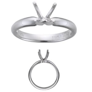 .75 carat 4 Prong White gold Solitaire