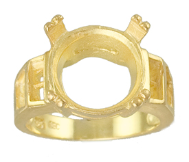 12mm Round Prince Baguette Ring Mounting