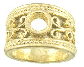 5.5mm Bezel Byzantine Ring Mounting