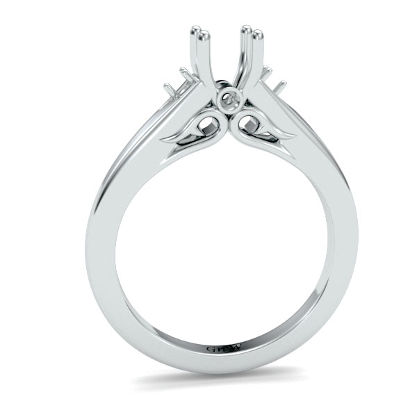 5.2mm Scroll Design Engagement Ring Mounting