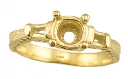 5mm Round and Baguette Ring Mounting