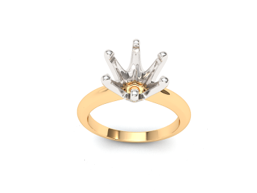 8mm Knife Edge 6 Prong Solitaire Setting