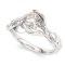 Floral-Leaves Engagement ring Setting only