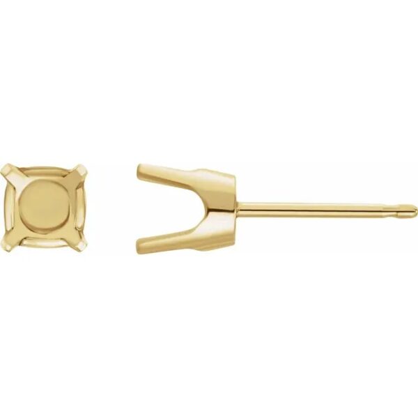 8.0mm 4 prong Stud earring - Image 2