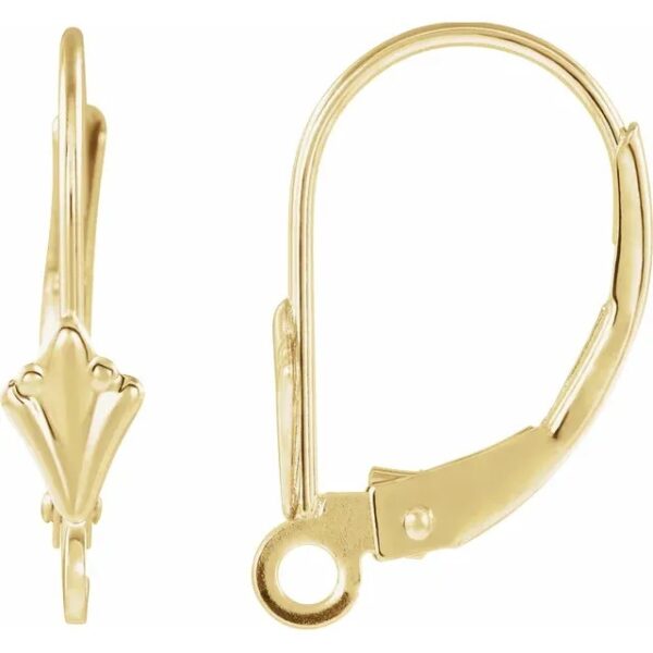 Fleur-de-lis Lever Back Earring - Image 2