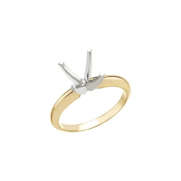 4.5mm Princess Cut Solitaire Ring Setting