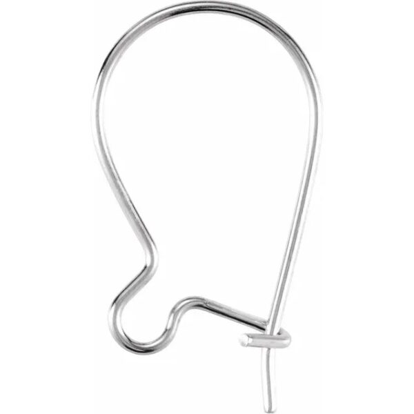 14K 13.5x11.8 mm Kidney Ear Wire - Image 2