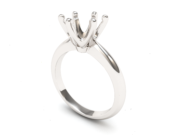 8mm Knife Edge 6 Prong Solitaire Setting