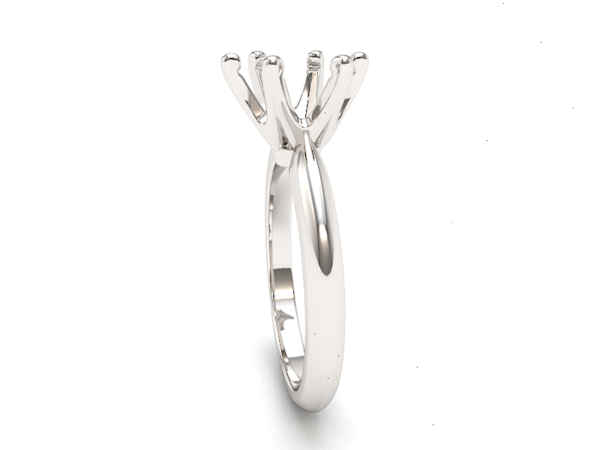 8mm Knife Edge 6 Prong Solitaire Setting - Image 2