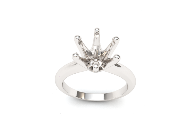 8mm Knife Edge 6 Prong Solitaire Setting - Image 4